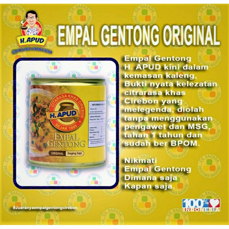 

Empal gentong kemasan kaleng original