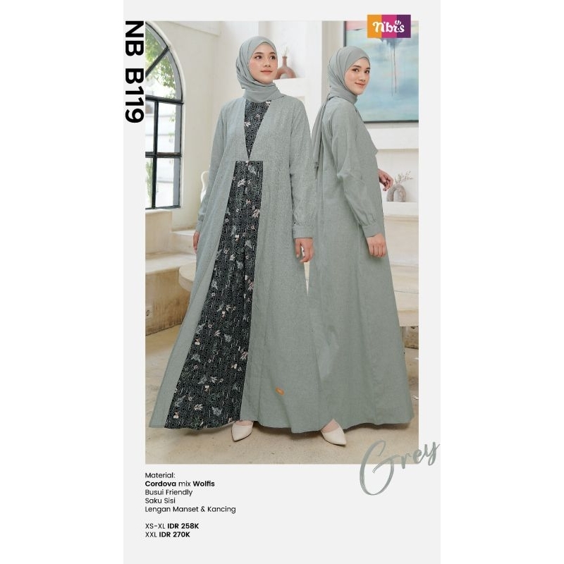 Baju Gamis nibras nbrs NB B119