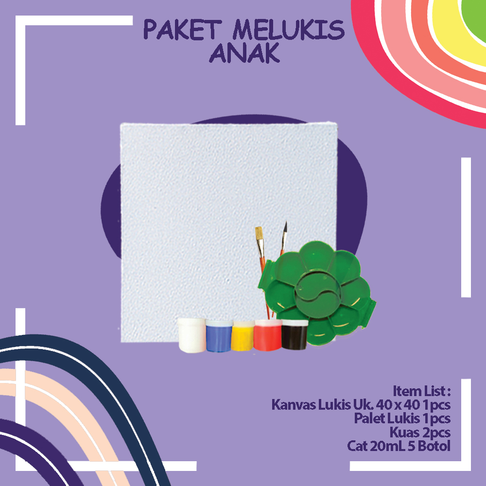 

Paket Melukis Kanvas Lukis Komplit Ukuran 40 x 40cm Murah Berkualitas
