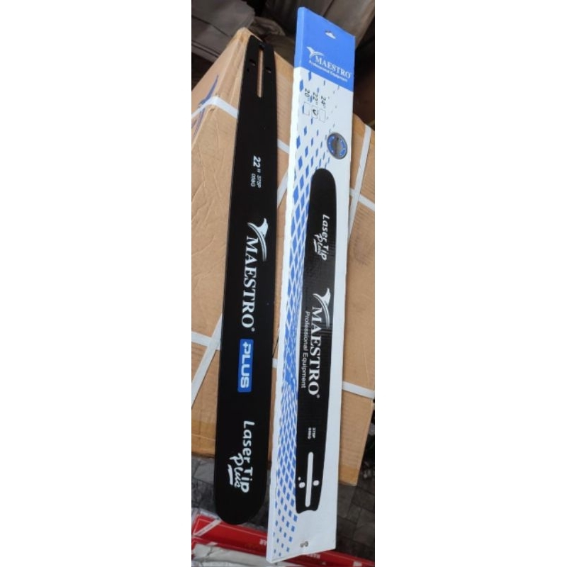 Guide Bar Senso / chainsaw 5200 5800 6500 6800 bar polos / Tanpa Gigi / Laser 22 inch 38 mata MAESTR