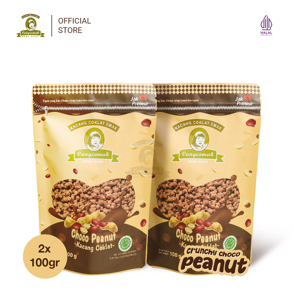 

Snack Kacang Coklat Idaman Cangcomak - 2 IN 1 Kacang Tanah Choco Crunchy - Kacang Tanah Krispi Gurih Panggang Cemilan Jajan Kualitas Super