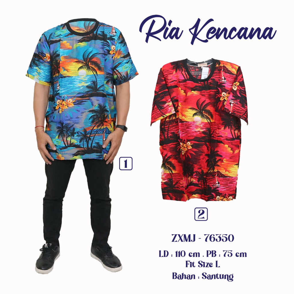 KAOS BATIK UNISEX DEWASA KAOS BATIK TERBARU BAHAN KATUN TEBAL RIA BATIK SOLO