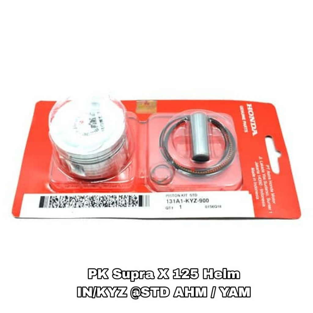 PISTON KIT SUPRA X 125 HELM IN KYZ @STD/STANDARD 50 ORIGINAL AHM // PISTON RING SEHER KIT SUPRA X