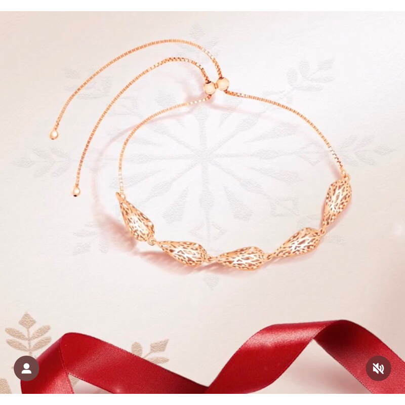 Sandra Dewi Gold Gelang Serut Dropcage Collection