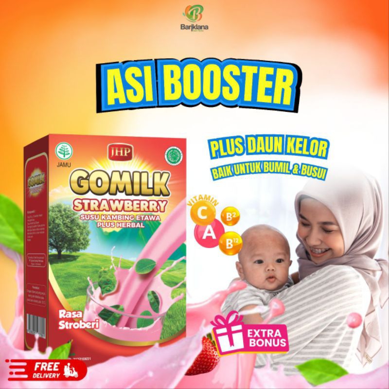 

Gomilk Susu Kambing Etawa plus herbal bermanfaat tuk Asi Booster/ memperlancar ASI