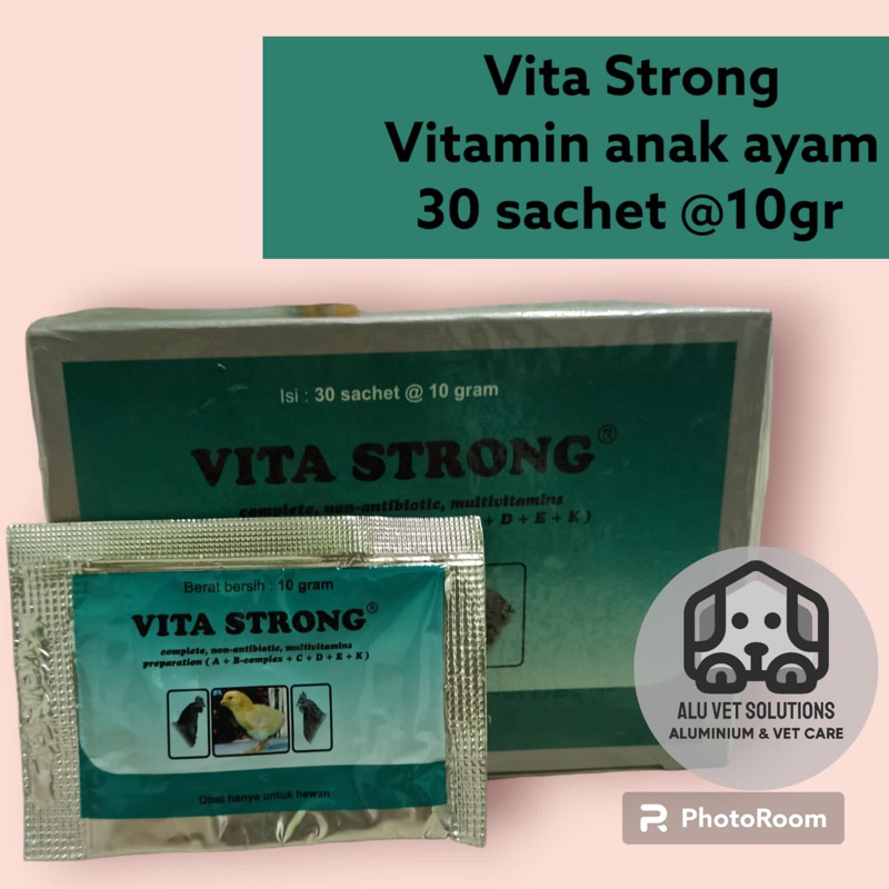 vita strong 10gram vitamin anak ayam doc vitastrong vitamin tulang ayam aduan cemani jago kalsium ay