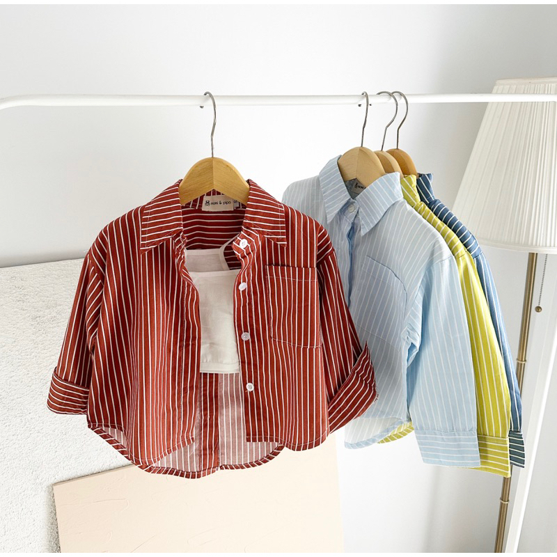 Yoona Oversized Kemeja Oversized Kemeja Salur Kemeja Striped anak