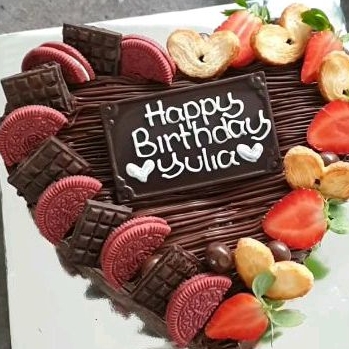 

Fudge Browniese Love hiasan/dekor ultah/anniv/hampers