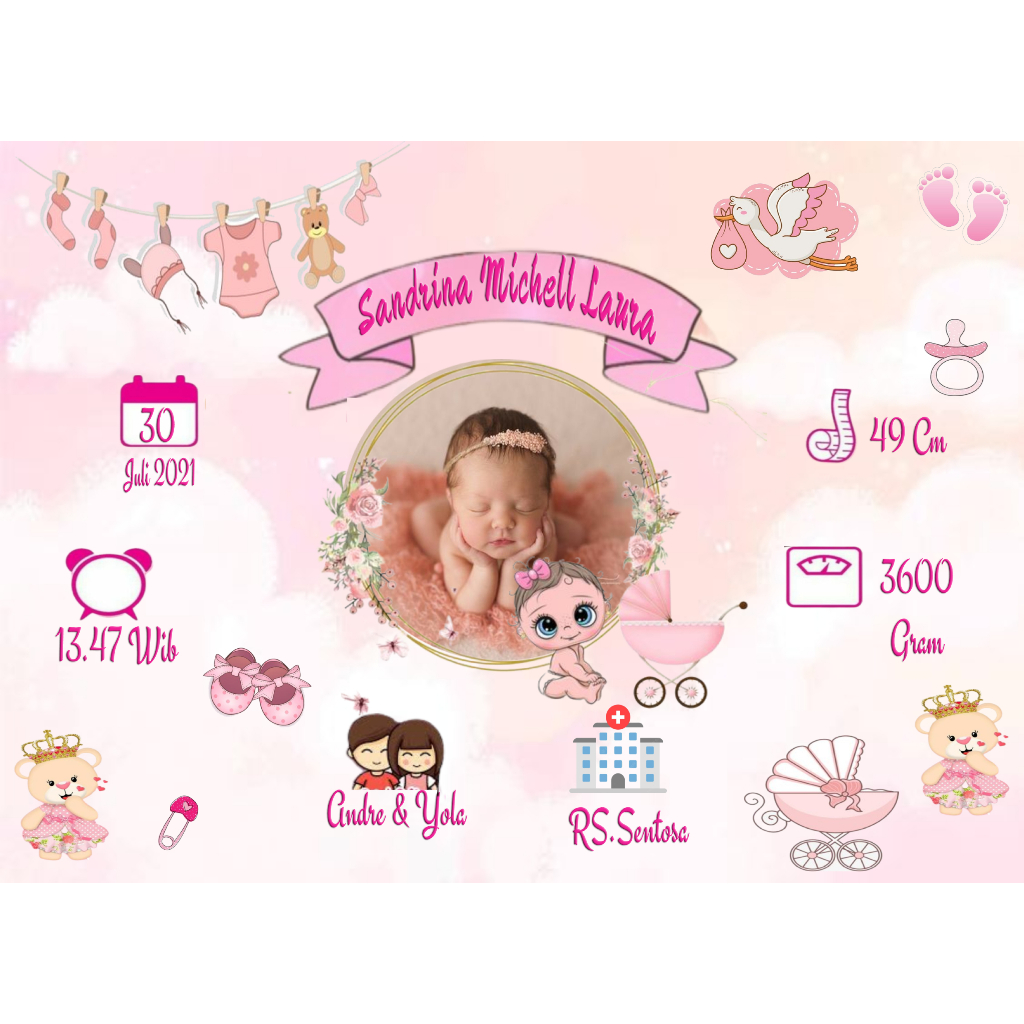 Biodata bayi biodata diri bayi sertifikat bayi laminating