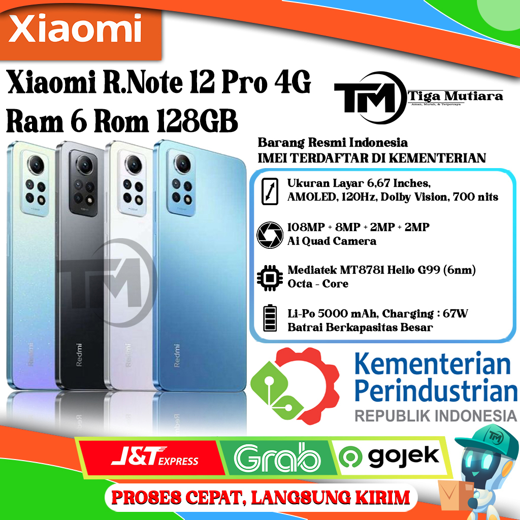 Xiaomi Redmi Note 12 Pro 4G | 5G Ram 6/128GB | Ram 8/256GB