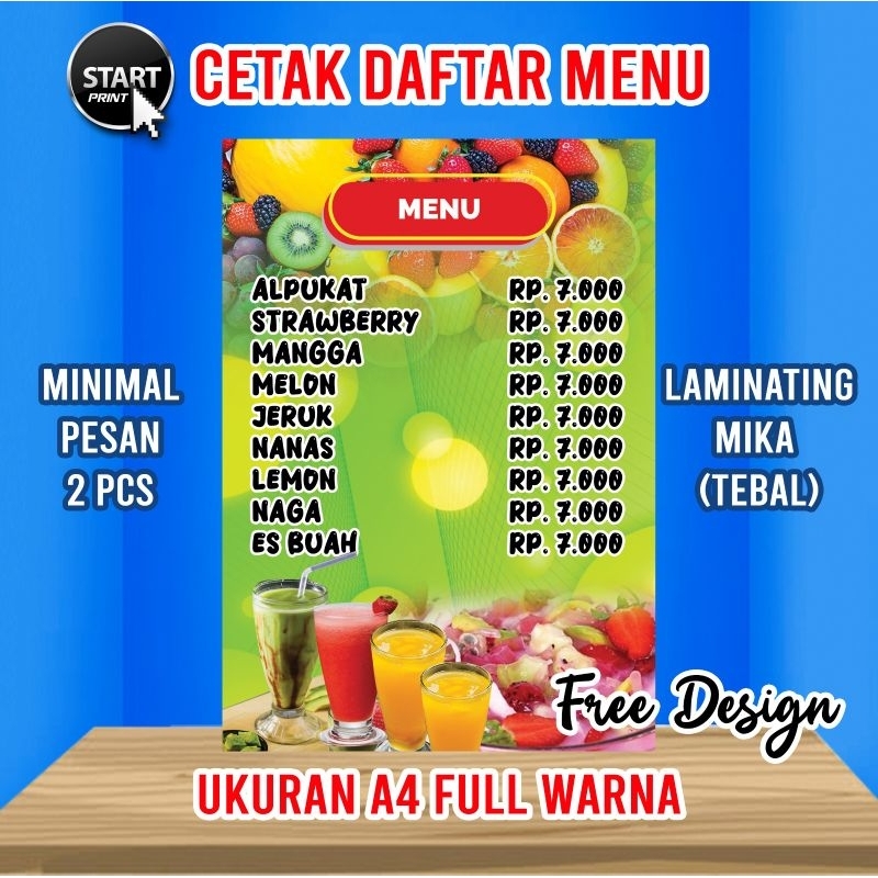daftar menu |buku menu |daftar makanan |cetak menu |cetak daftar menu