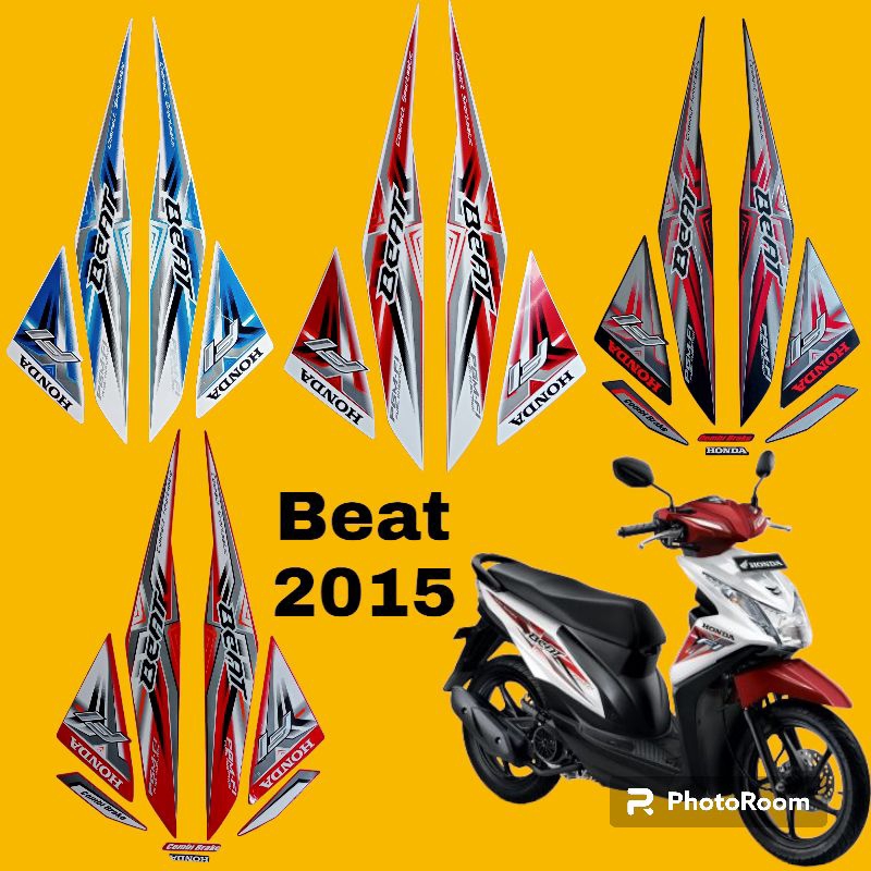 striping honda beat 2015, lis body motor honda beat 2015, beat 2015 merah, beat 2015 hitam, beat 201