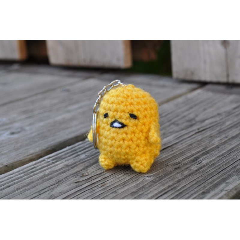 Gantungan Kunci Gudetama - Crochet keychain character - Gudetama
