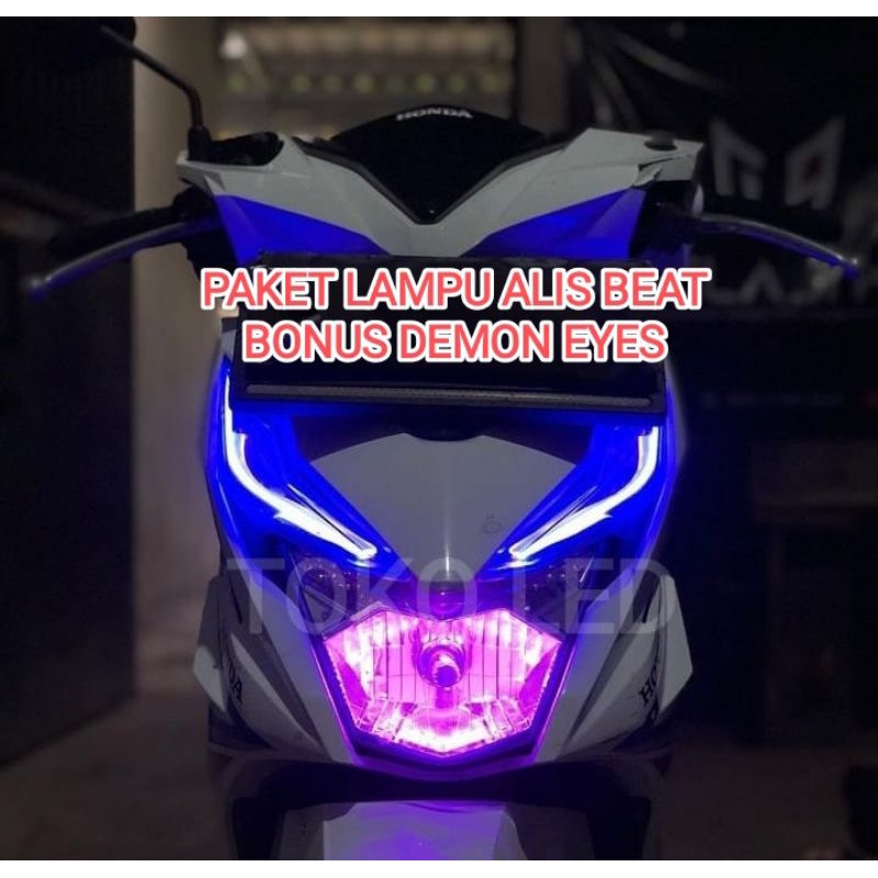 PAKET LAMPU ALIS BEAT BONUS DEMON DEVIL EYES EYE