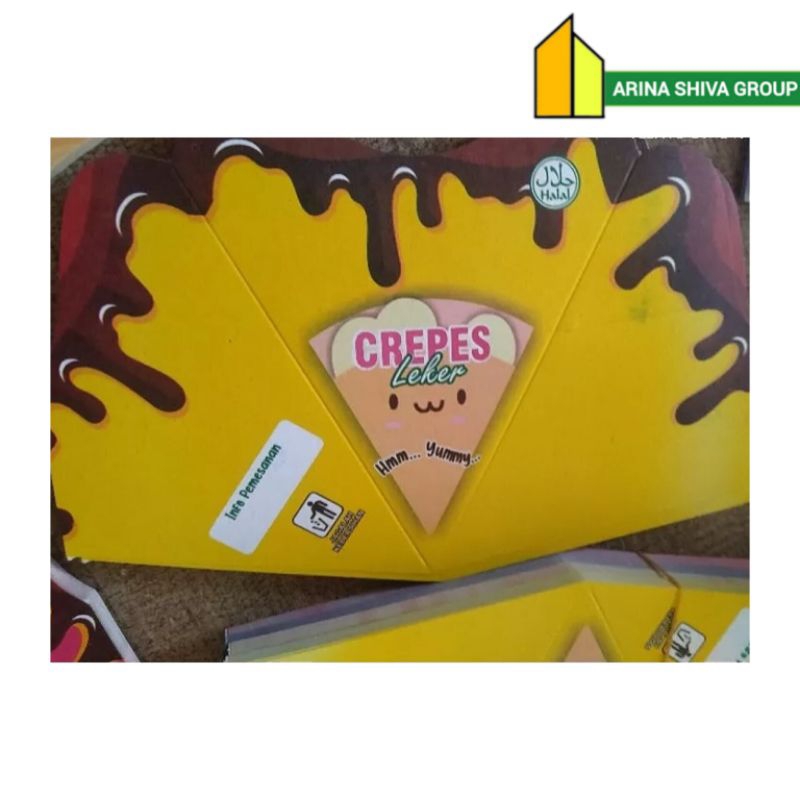 

300 LEMBAR KEMASAN CREPES LIPAT JUMBO PAPER CRAFT KARTON SUPER QUALITY | KERTAS LEKER KREPES CRISPY HIGH QUALITY | BOX LEKKER WAFFLE CROFFLE MURAH PRODUK TERBARU | CENTRAL JAYA ABADI | 1999