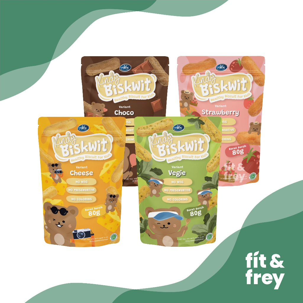ABE FOOD Kindy Biskwit - Biskuit Anak - Cemilan Sehat No Msg