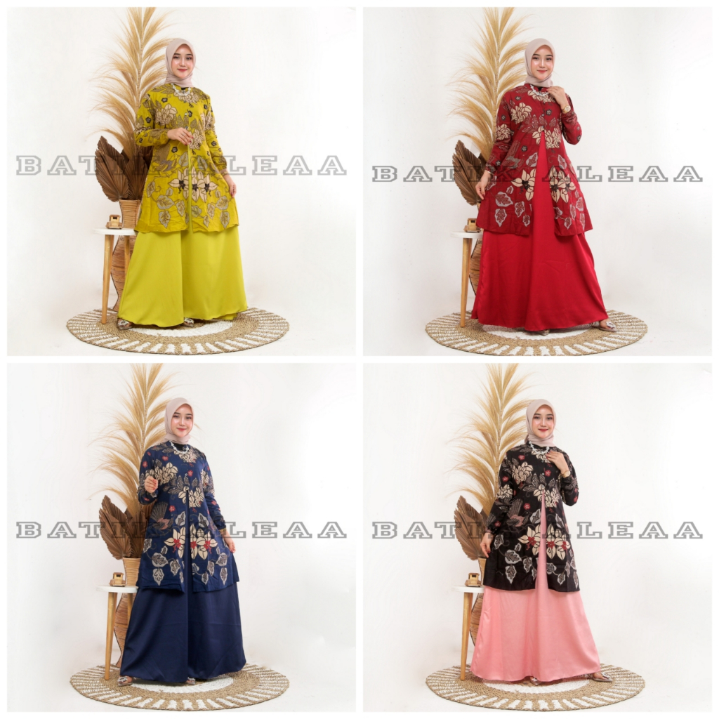 Gamis Batik Gamis Dress Modern Premium, Dress Muslim, Gamis Batik Kombinasi, Gamis Batik Terlaris