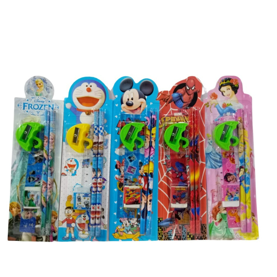 

[CUTIE BABY] Pensil Set Komplit Karakter 5 in 1 / Pensil Set Karakter Lucu