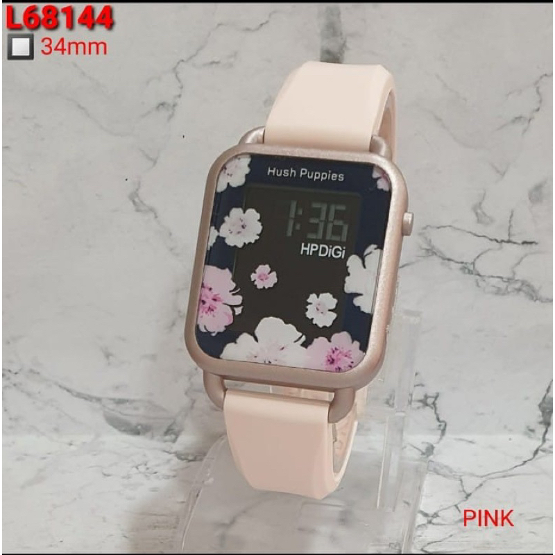 ( BISA COD ) Jam Tangan Wanita HUSH PUPPIES DiGi 68144 Rubber Tali Karet Digital Jam Tangan Fashion 