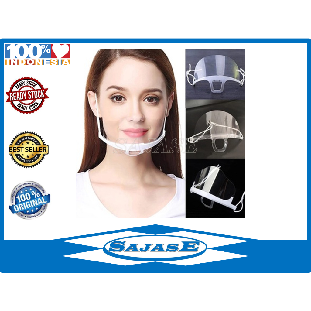 Masker Transparan MASKER MULUT MIKA PLASTIK KOKI RESTORAN MASAK