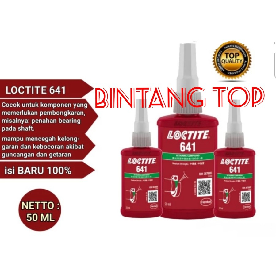 

LOCTITE 641 50ML ORIGINAL RETAINING COMPOUND - LEM LOCTITE 641 50 ML