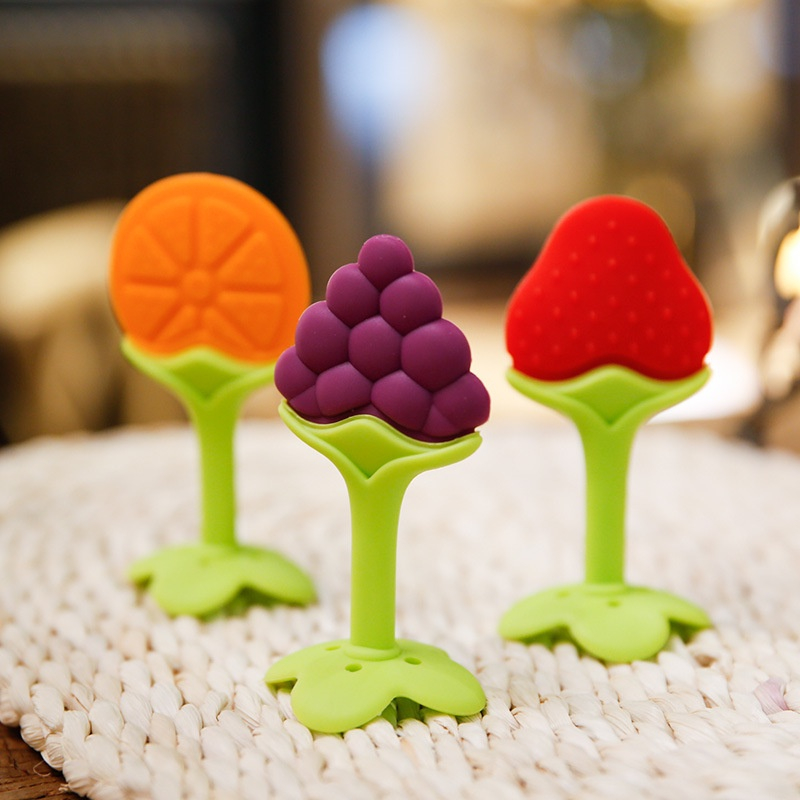Mainan gigitan bayi / Teether Bahan Silikon / Mainan Gigitan Bayi Model Buah / Teether Gigitan bentu