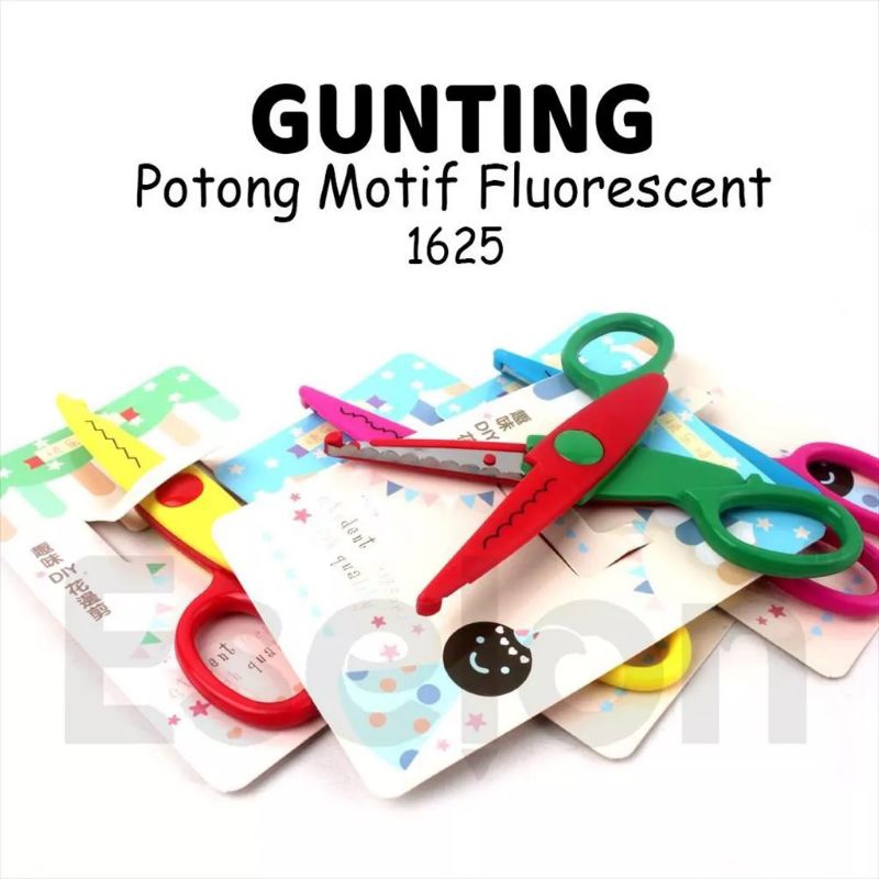 

Gunting potong motif fluorescent