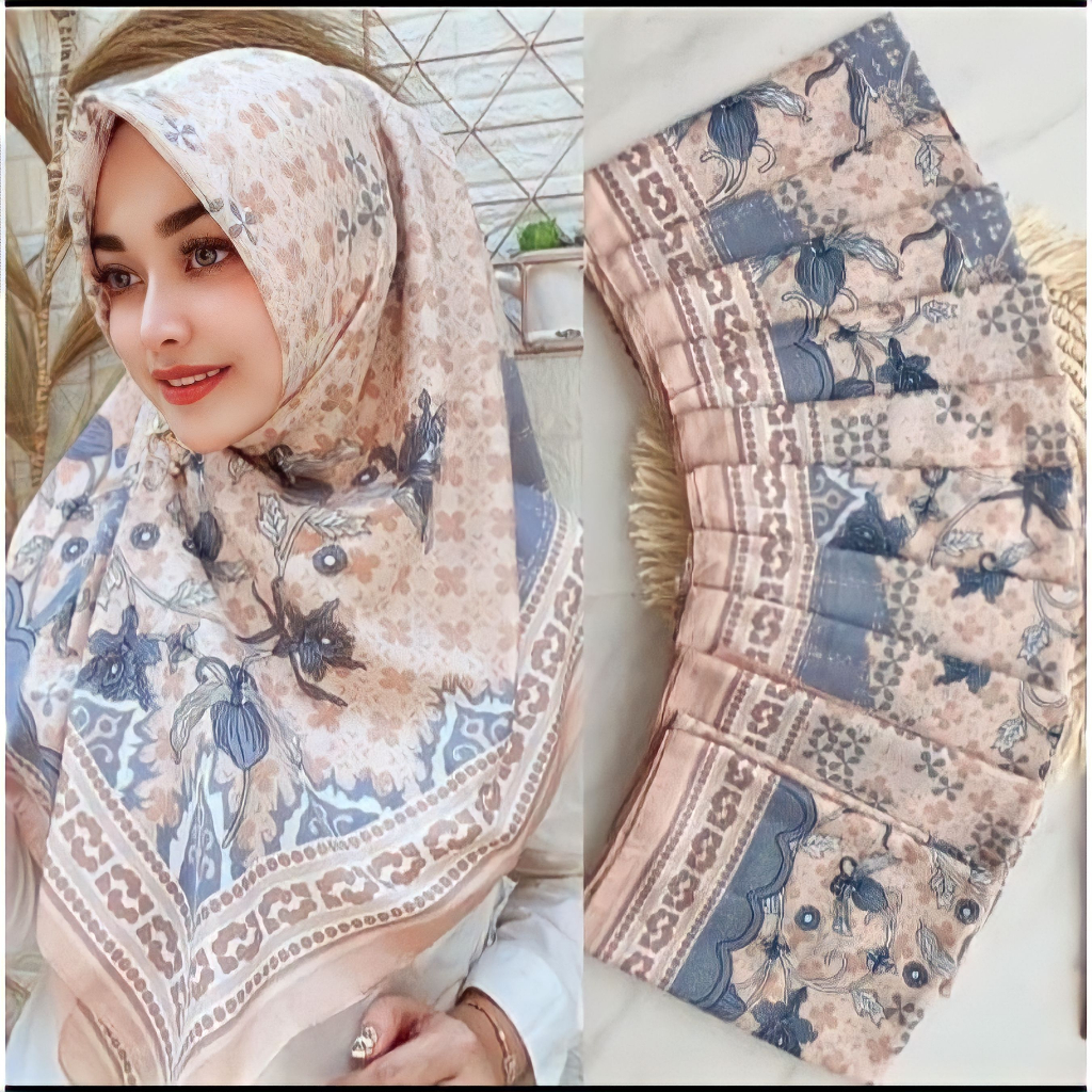 Hijab Segi 4 Motif Terbaru Lasercut Voal Kekinian 2023 // Kerudung Segi Empat Motif // Jilbab Segi E