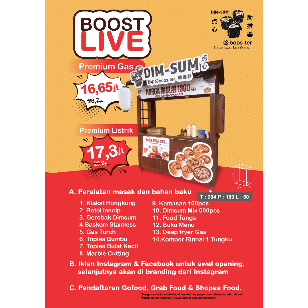 

Paket Usaha Dimsum Premium | Usaha Dimsum Premium Listrik | Usaha dimsum premium gas | Peluang usaha rumahan | Peluang usaha anak muda | paket kemitraan dimsum | ide bisnis dimsum | Paket Dimsum Kekinian | Jualan Dimsum | pedagang dimsum | dimsum booster