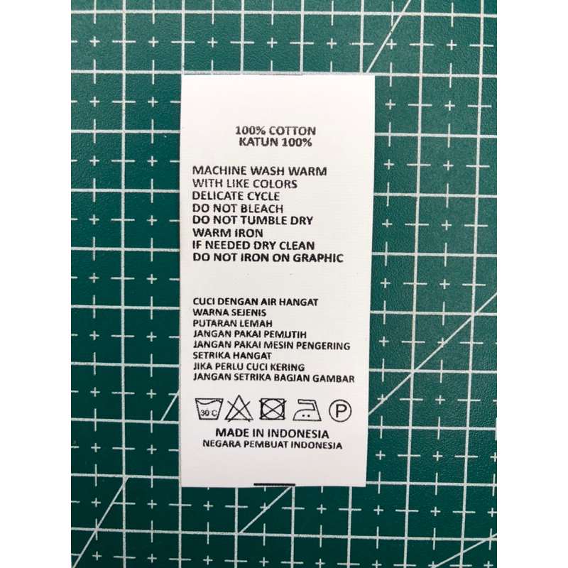 

COTTON MADE IN INDONESIA TAG WASH SUPER PREMIUM CO 1X DI KIRIM 600PCS
