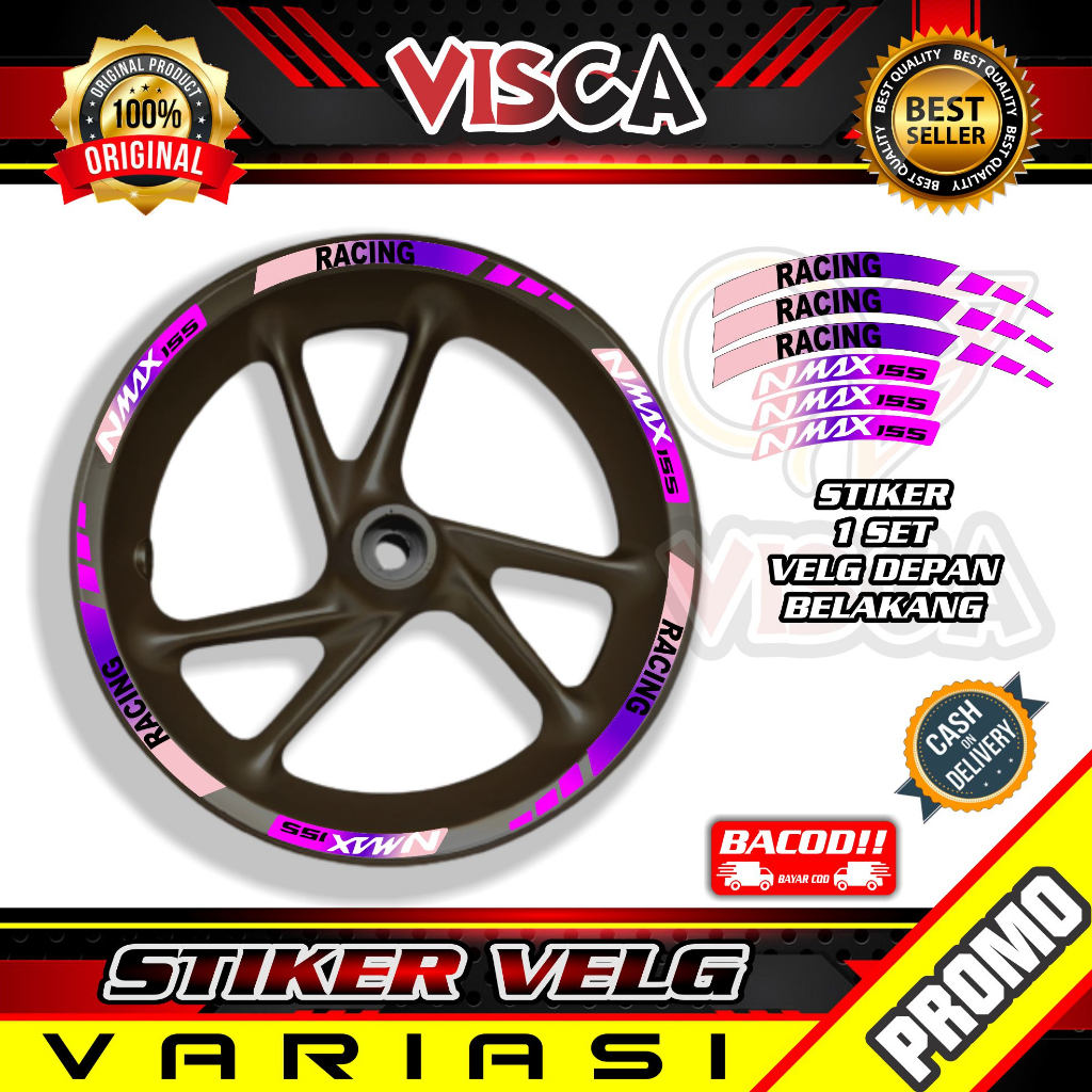 Stiker Velg - List Velg Motor - Stiker Velg Ring 14 - Sticker Velg Nmax Bunglon