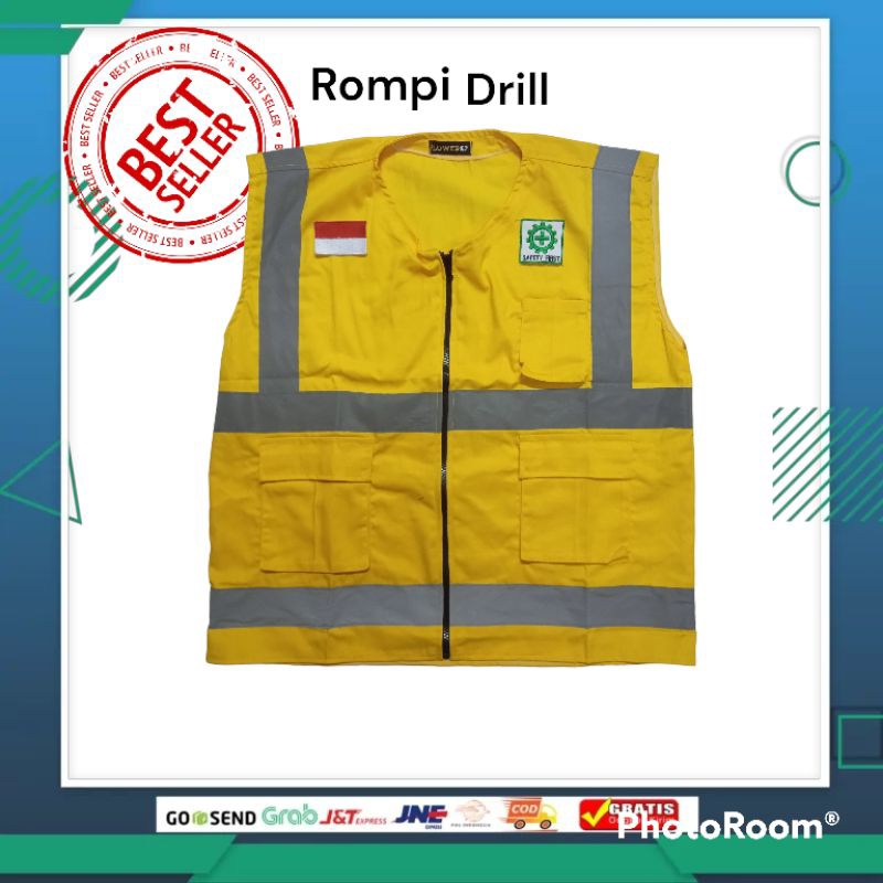 Rompi Safety Warna Kuning/Rompi Proyek Kuning/Rompi Pekerja