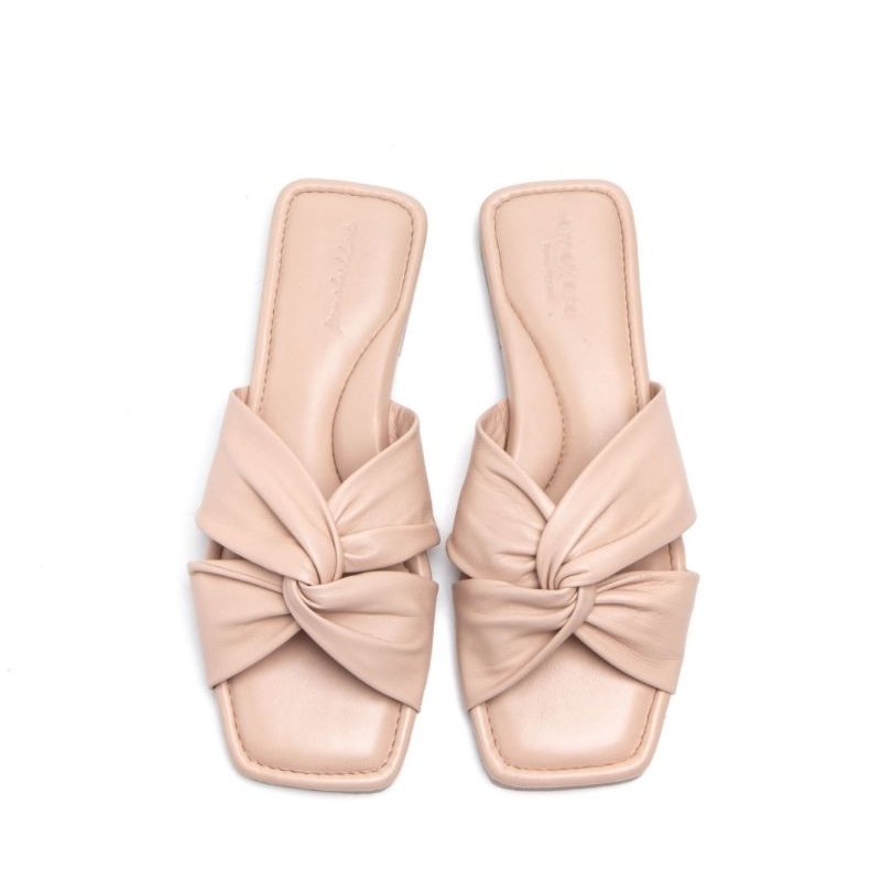 Amazara x Mmehuillet Twister Sandal Beige Size 36 Ready Stock