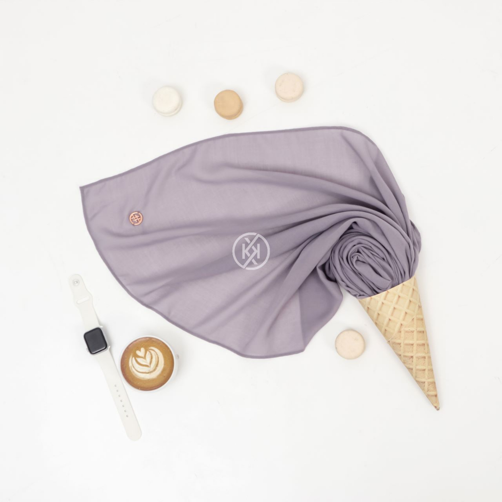 DUSTY PURPLE | Kukha Hijab Voal Premium Segi Empat Jahit Tepi
