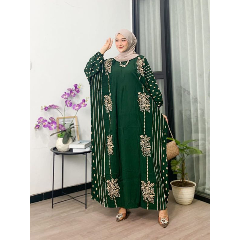 gamis kaftan  Luna jumbo rayon premium