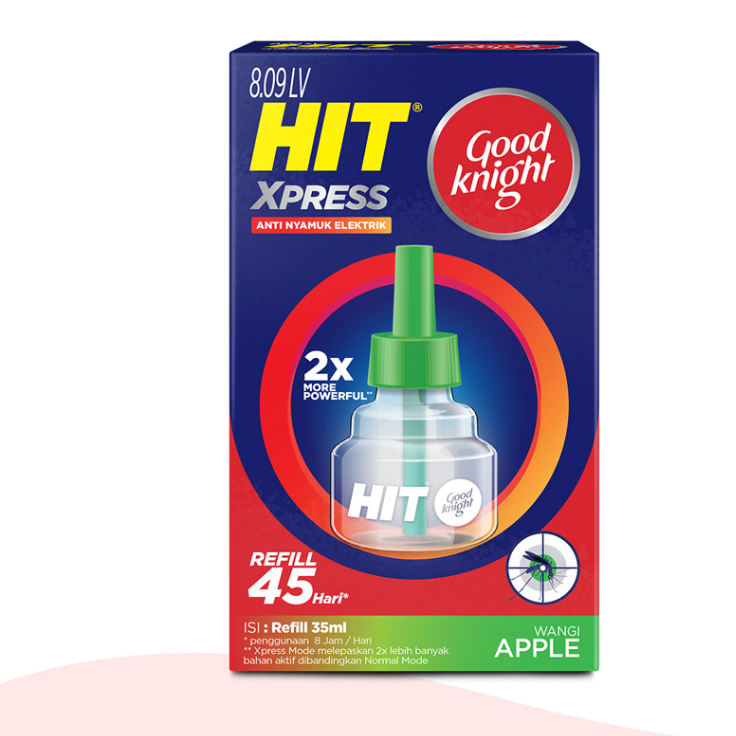 Hit Good Knight Xpress Refill Apple 45 Hari - Refill Obat Nyamuk Elektrik