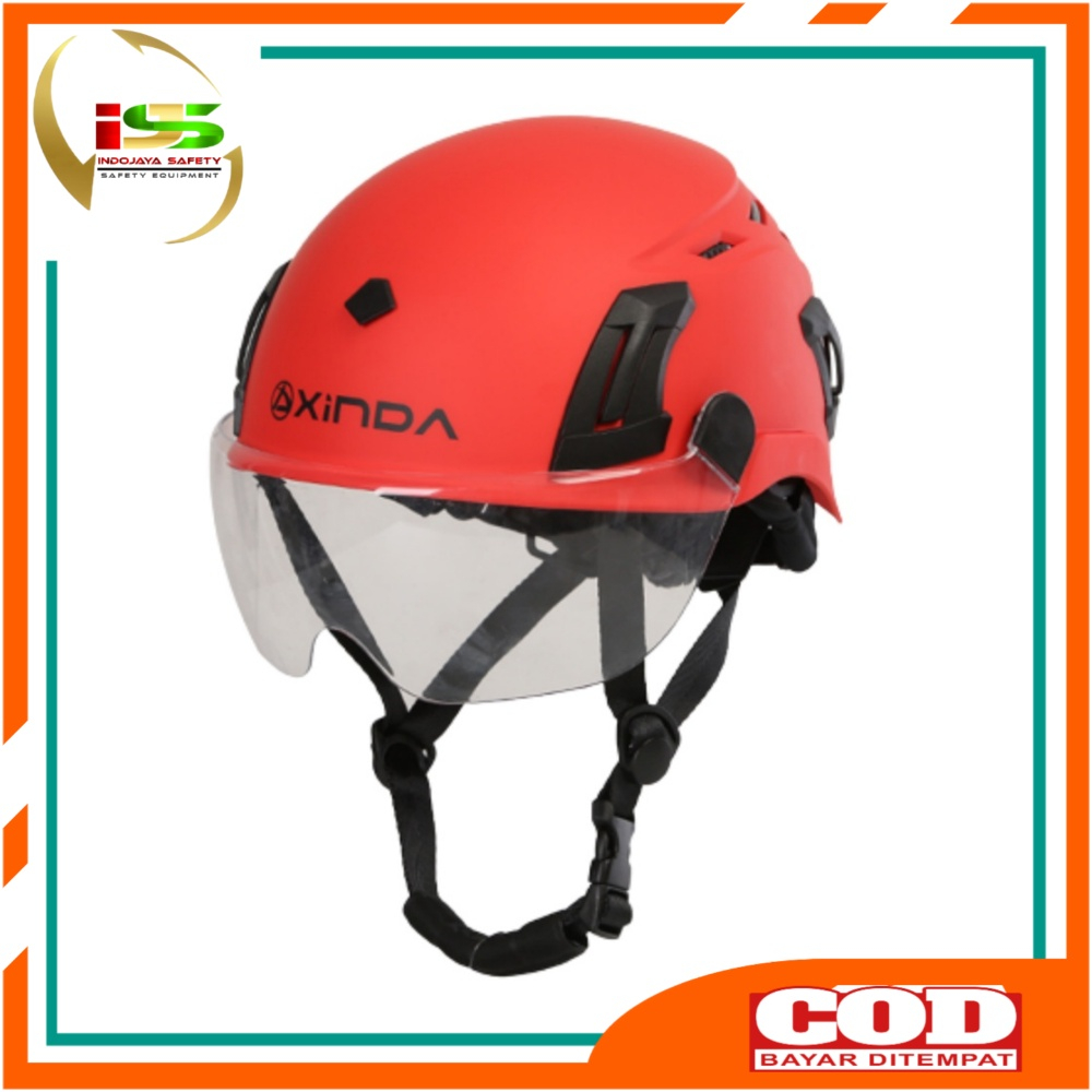 Helm Climbing Xinda Lengkap Kacamata Visor - Safety Helmet Rescue