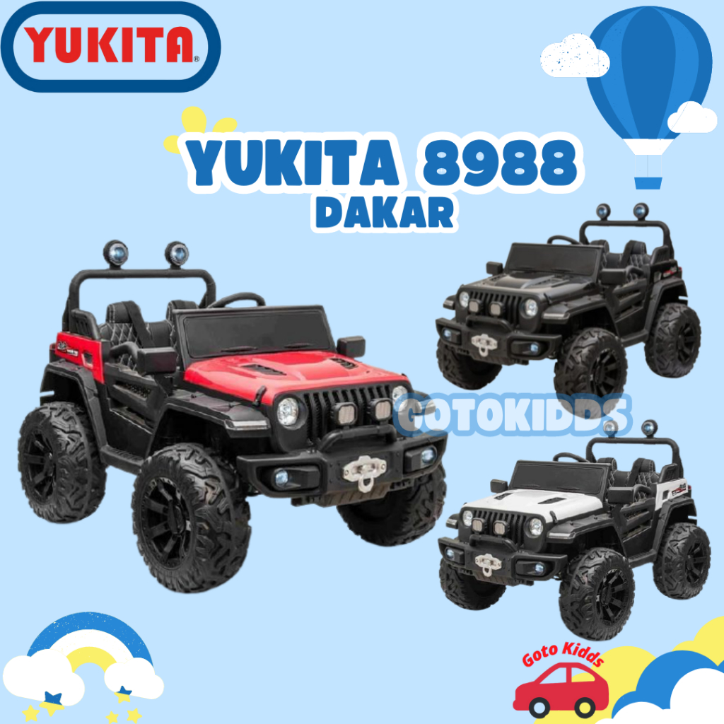 Mainan Mobilan Aki Anak Jeep Yukita 8988 Jeep Non Paint Maenan Anak
