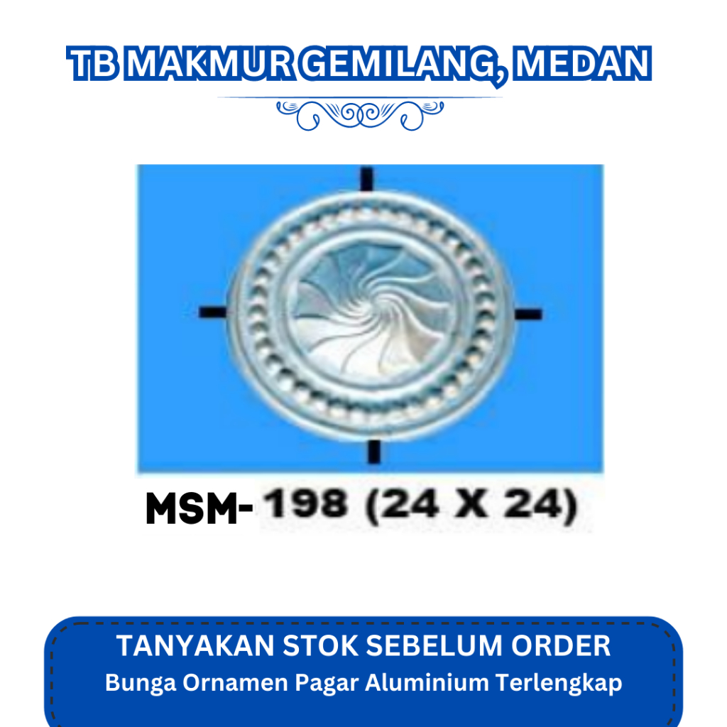 Ornamen/Bunga Pagar Aluminium 198