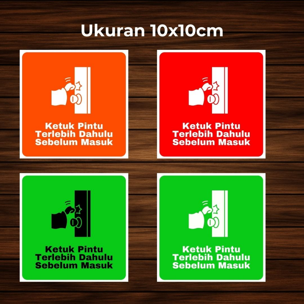 

Stiker Ketuk Pintu Terlebih Dahulu Vinyl Anti Air