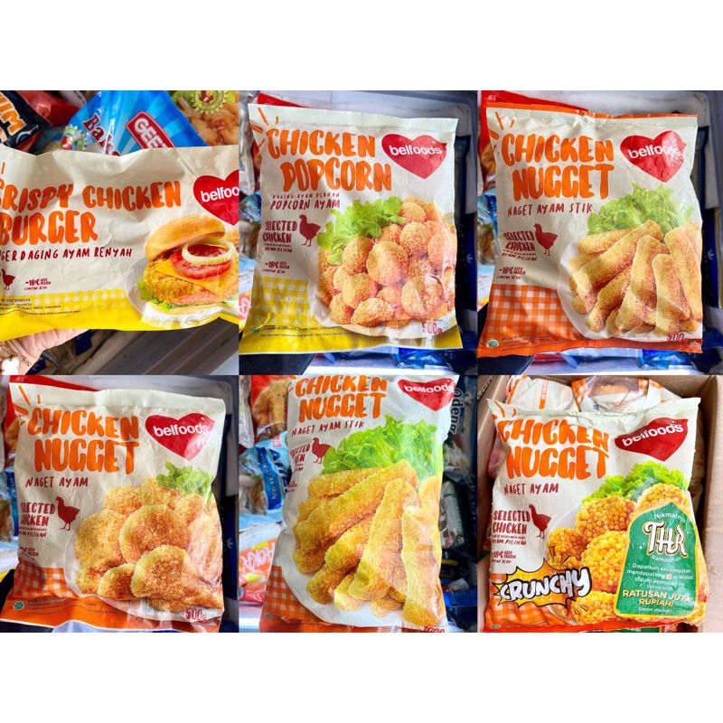 

Belfoods Chicken Nugget / Belfoods naget / Belfood naget stik / Belfoods Nugget / Belfood Favorite Nugget Stik / Belfoods Favorite Nugget Popcorn / Belfoods Favorite Nugget Ceria / Belfood Chicken Burger / Belfood Nugget Crunchy