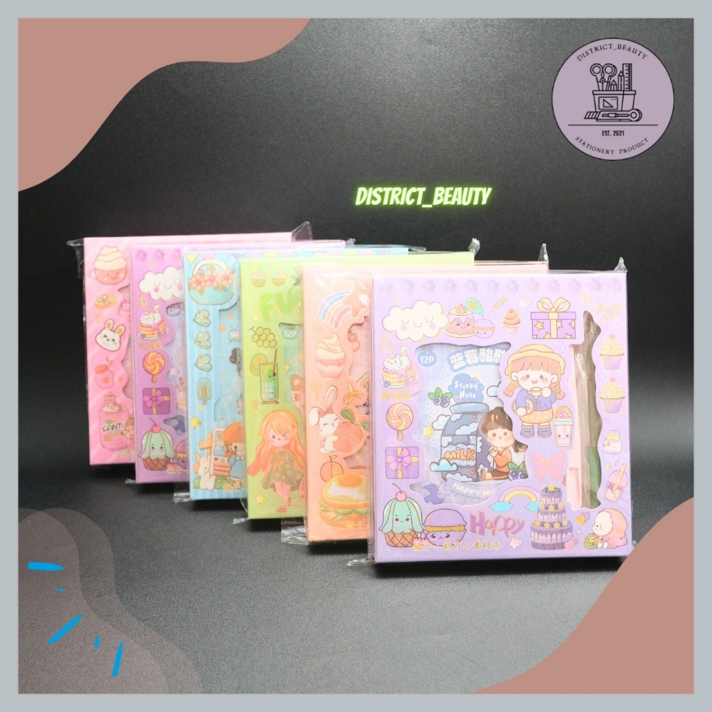 

STIKER WD-A601 NOTEBOOK STIKER 3 IN 1 (BUKU STIKER + PENJEPIT STIKER + CUTTER PEN)