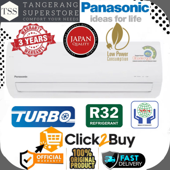 PANASONIC AC 1/2PK STANDARD ZN5YKP ZN 5YKP YKP TURBO COOLING LOW WATT 0.5PK PANASONIC AC