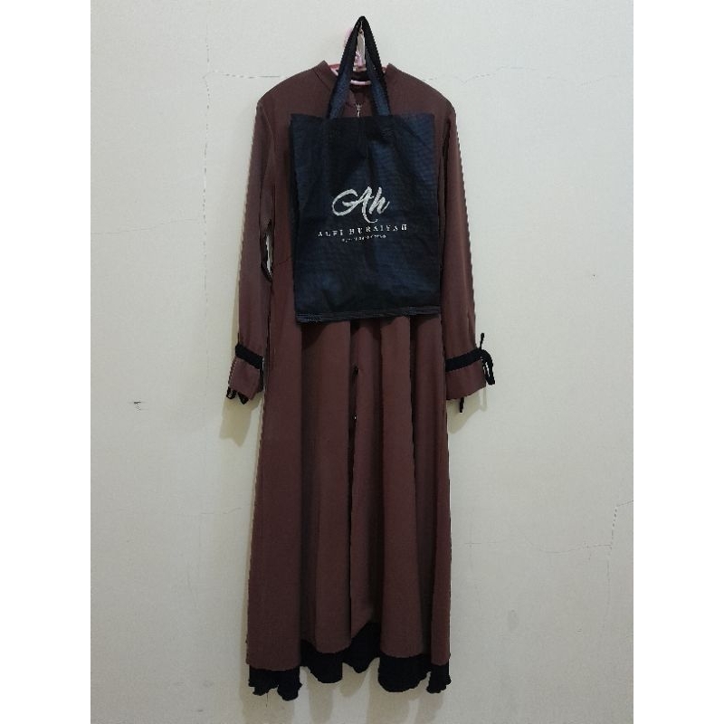 PRELOVED gamis senja alfi huraiyah