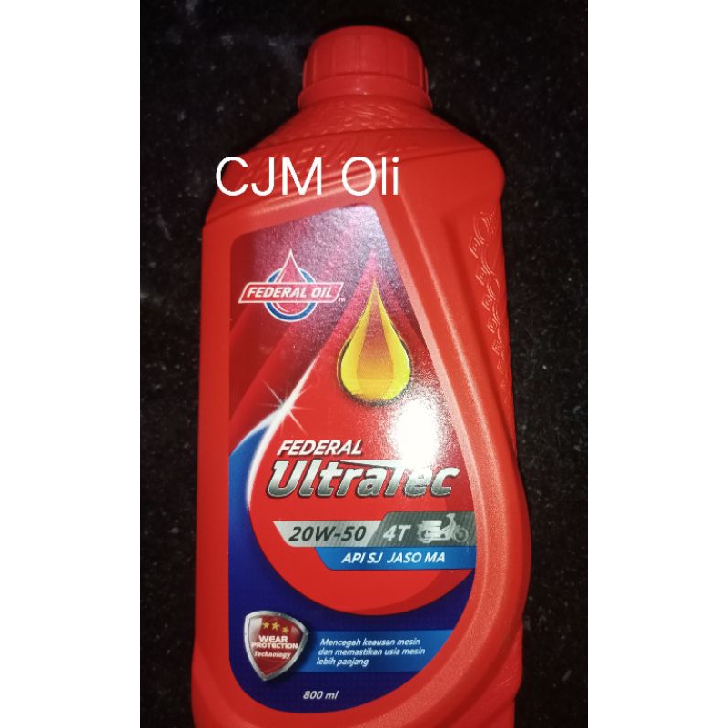 Oli federal Ultratech bebek 1 800ml 20-50w for Supra x 125/Revo/Blade/Supra fit/Supra x/karisma/Vega