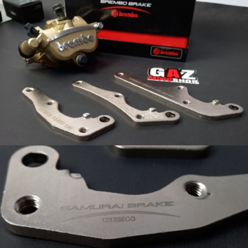 Bracket Kaliper Kiri kanan Samurai Nissin / Brembo Chemco pnp Ninja BEAT / Vario 190 220 260 mm