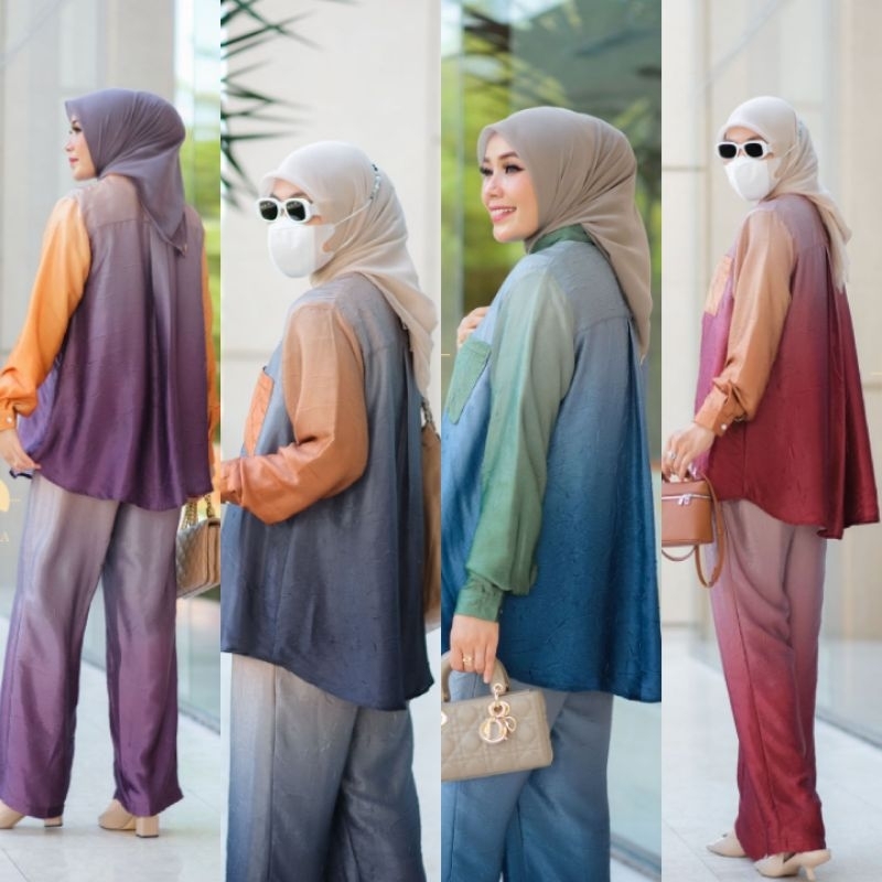 (x8) DLOVERA KILA SET Baju Setelan Celana Kulot Wanita Muslimah Kyla Set By D'Lovera. Nazra Sha