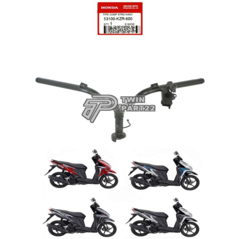 Pipe Comp Strg Stang Stir Setir Honda Vario 125 Fi Techno Old Bohlam Non Cbs 2012 2013 2014 53100-KZ