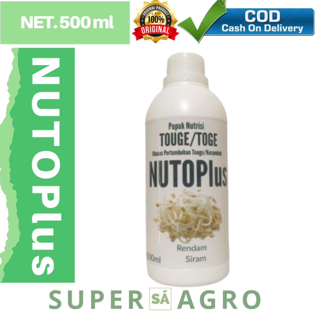 NUTOPlus - Nutrisi Toge Plus - Nutrisi Tanaman Touge - Pupuk Tauge - Pupuk Toge Plus