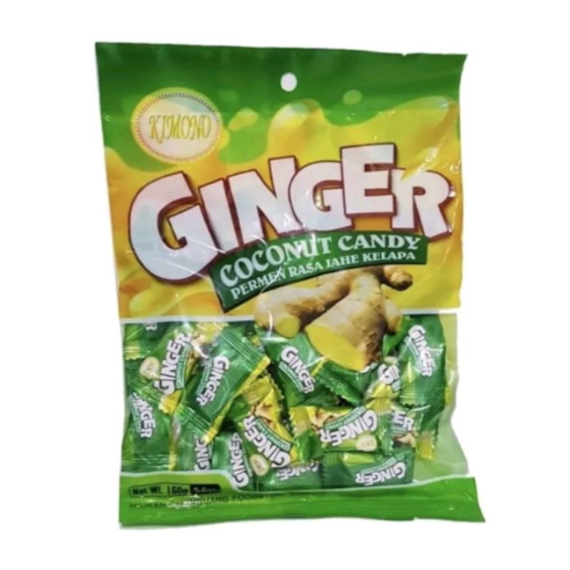 

PERMEN GINGER COCONUT KIMONO PERMEN JAHE KELAPA COCONUT CANDY 160GR